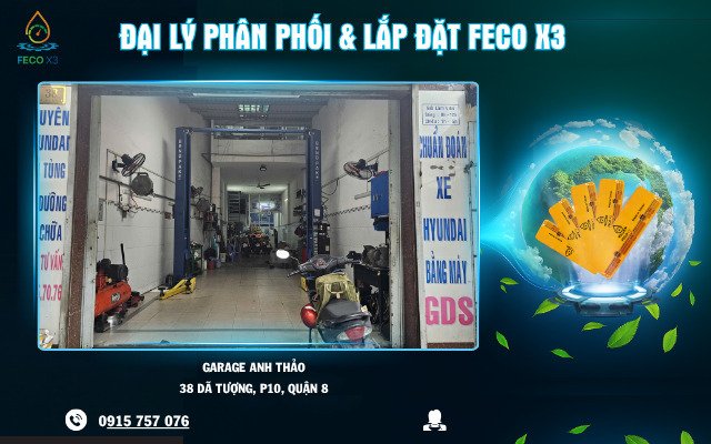 ĐẠI LÝ PHÂN PHỐI & LẮP ĐẶT FECO X3 – GARAGE ANH THẢO, QUẬN 8