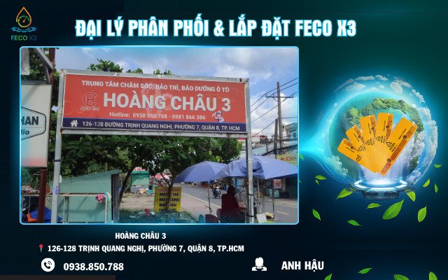 ĐẠI LÝ PHÂN PHỐI & LẮP ĐẶT FECO X3 – HOÀNG CHÂU 3, QUẬN 8
