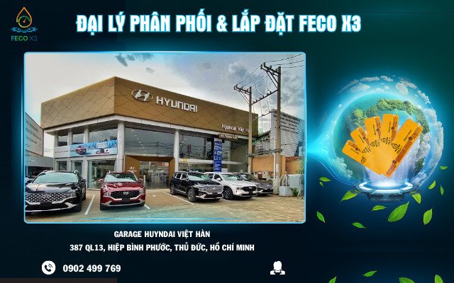 ĐẠI LÝ PHÂN PHỐI & LẮP ĐẶT FECO X3 – GARAGE HYUNDAI VIỆT HÀ, TP. THỦ ĐỨC